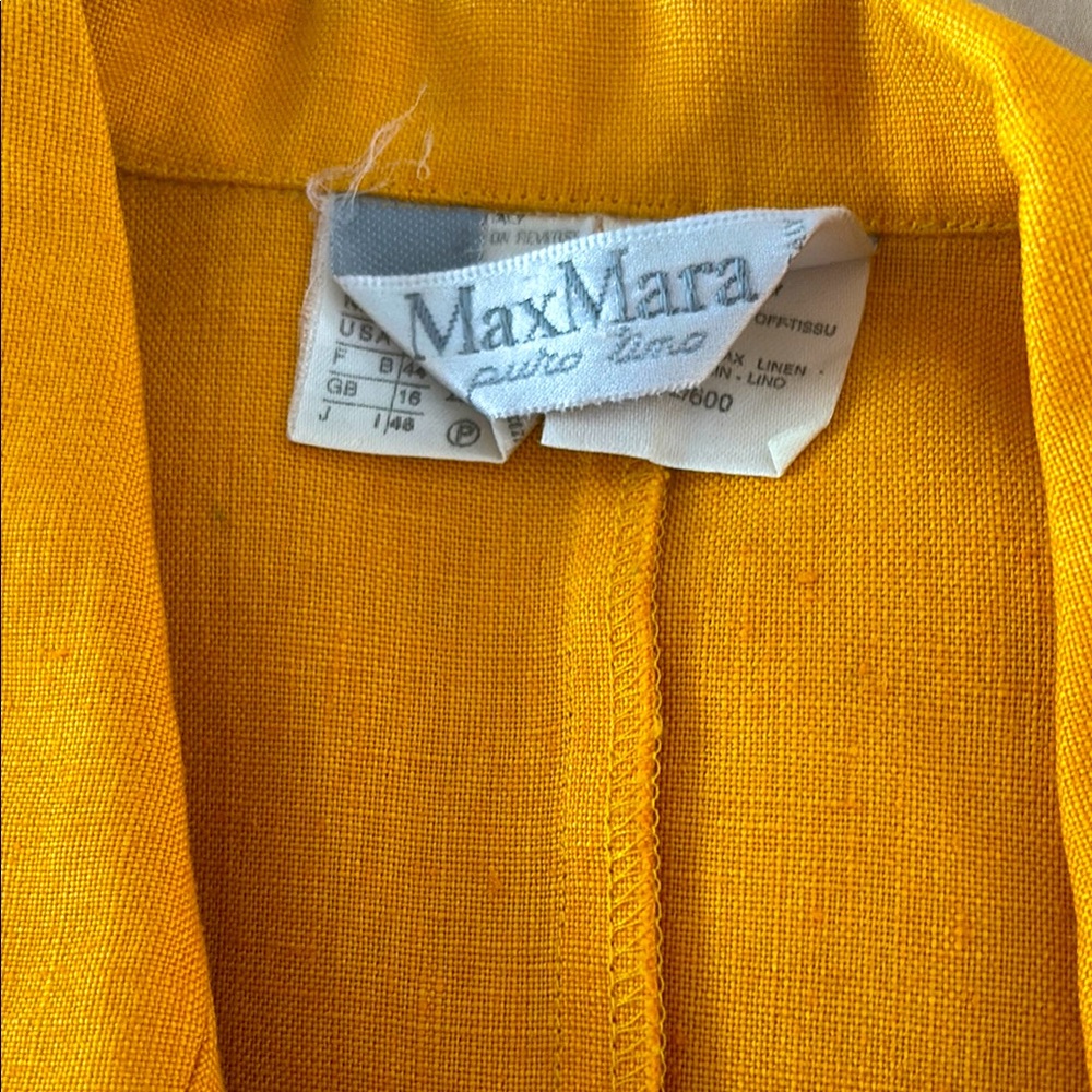 MaxMara Yellow Linen Dress
